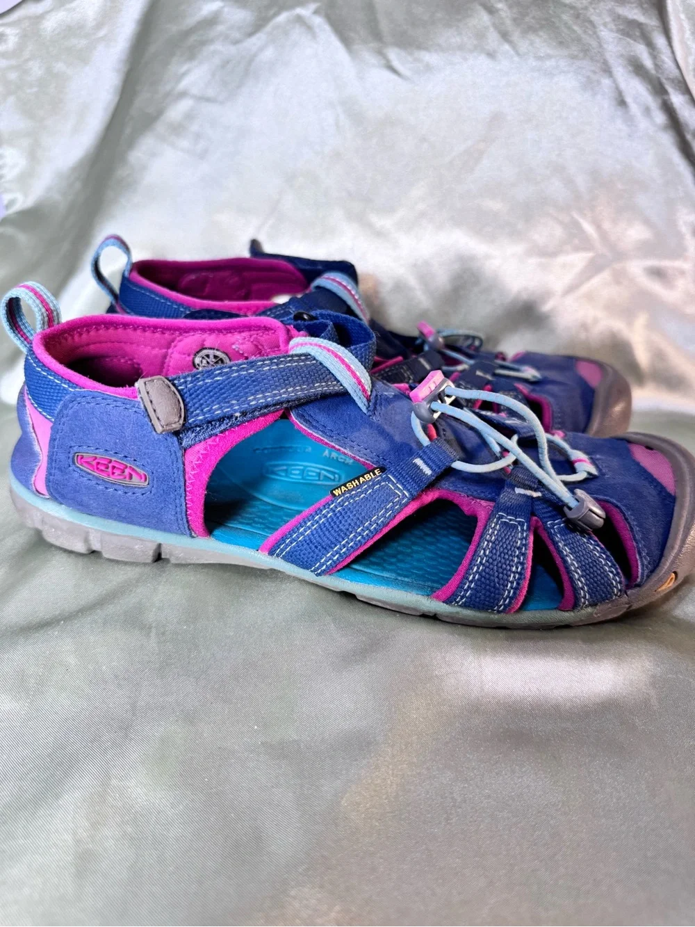 Keen Kids Navy and Pink Durable Outdoor Sandals size 6